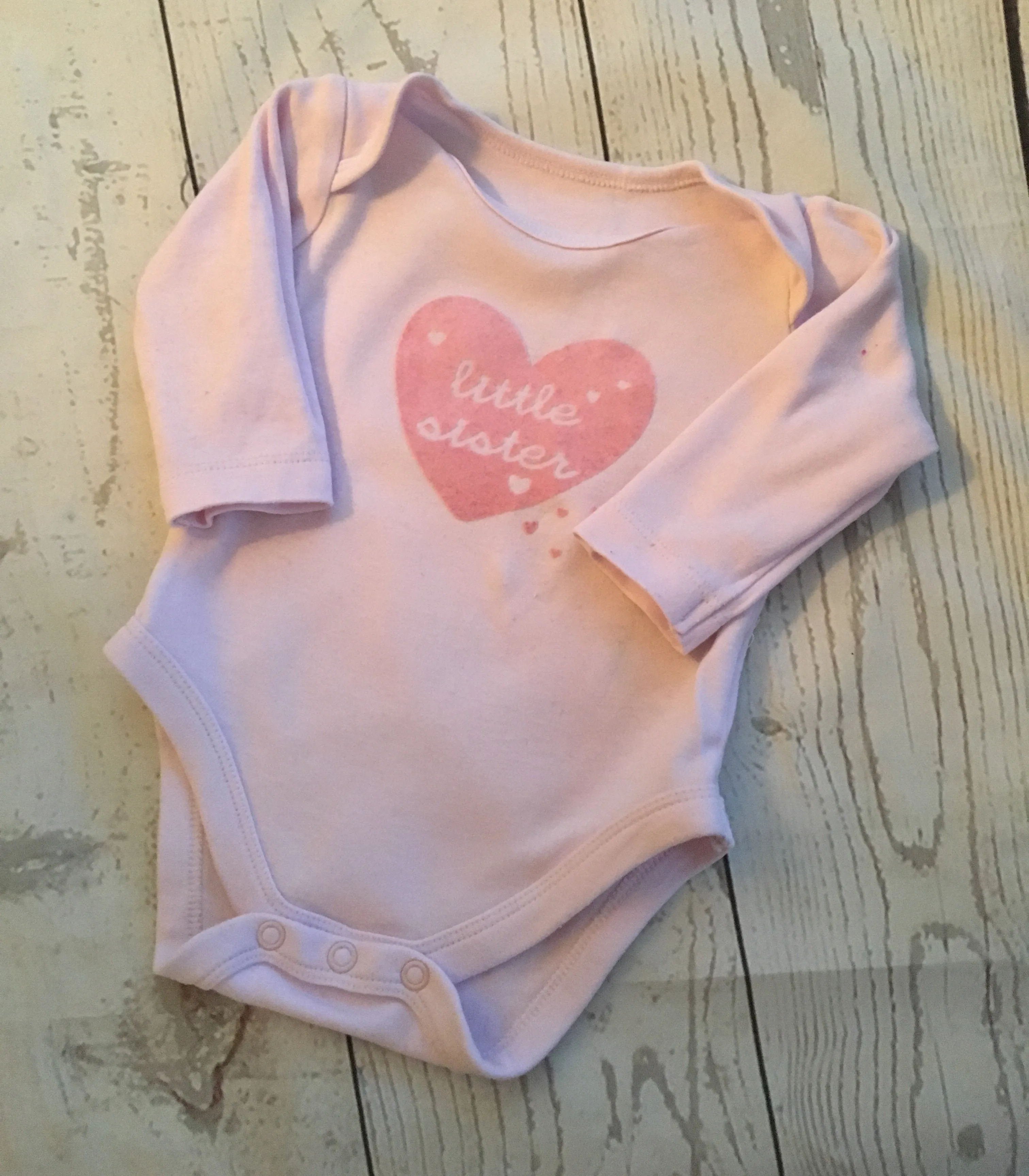 0-3 Months Little Sister Bodysuit