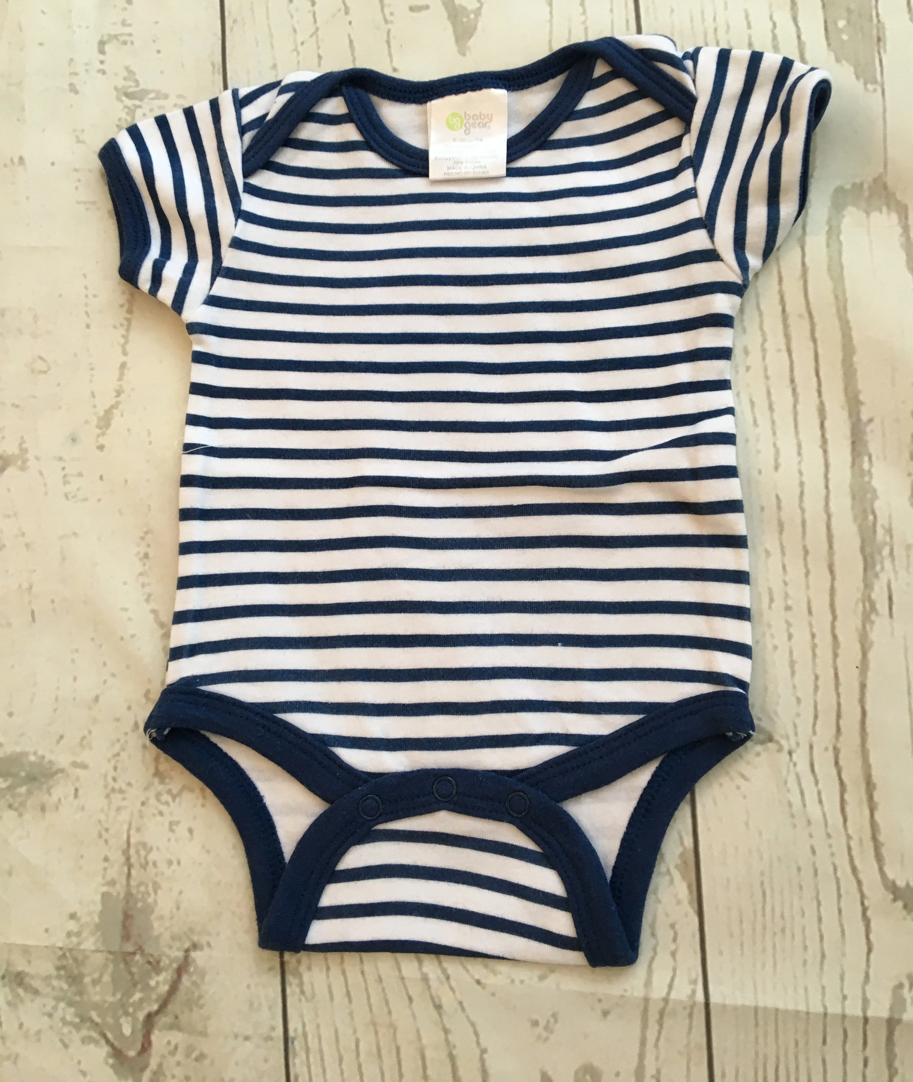 0-3 Months Striped Bodysuit