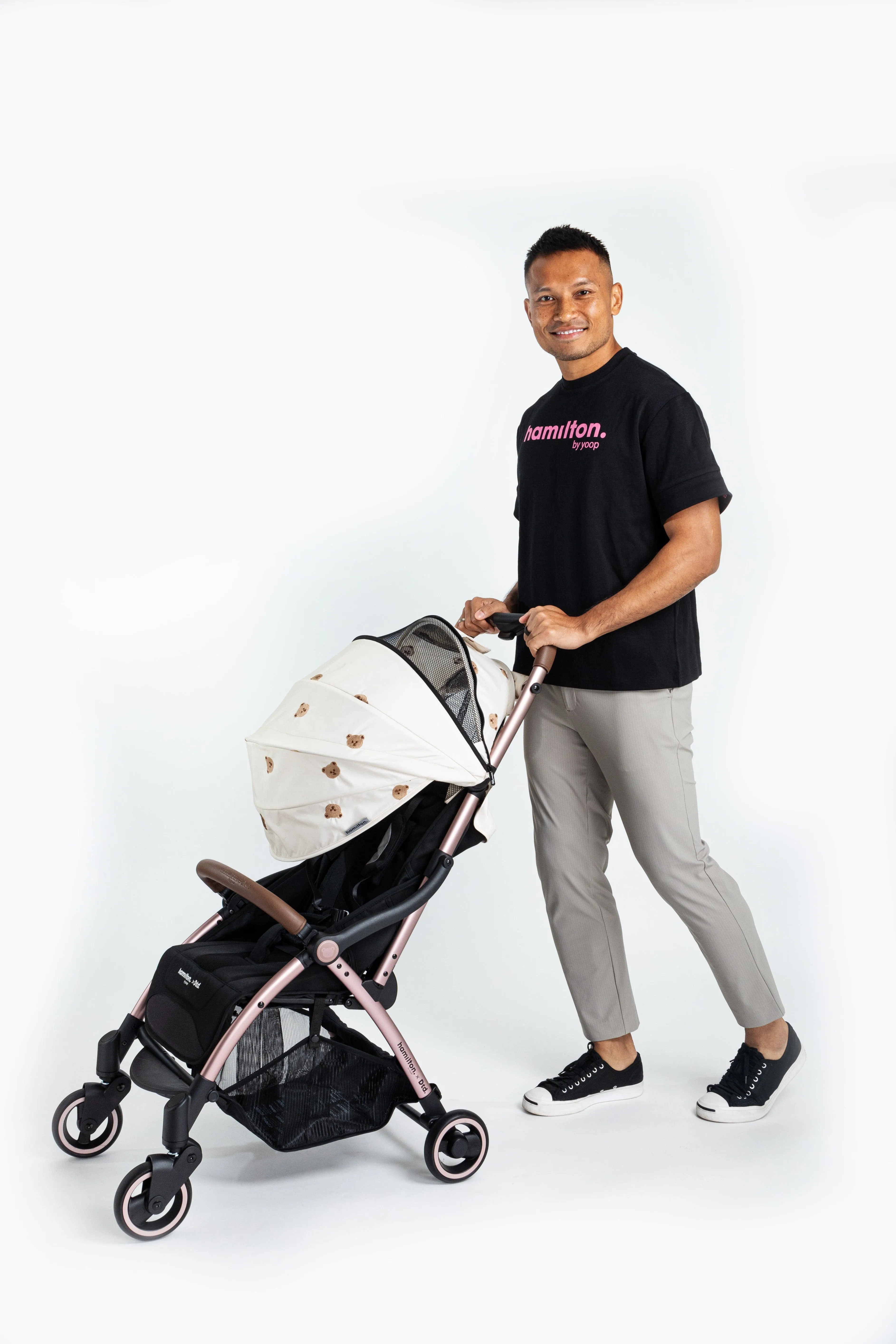 (2 Years Local Warranty)Hamilton X1 Plus x DTD (Bear) MagicFold Stroller - Bundle Pack