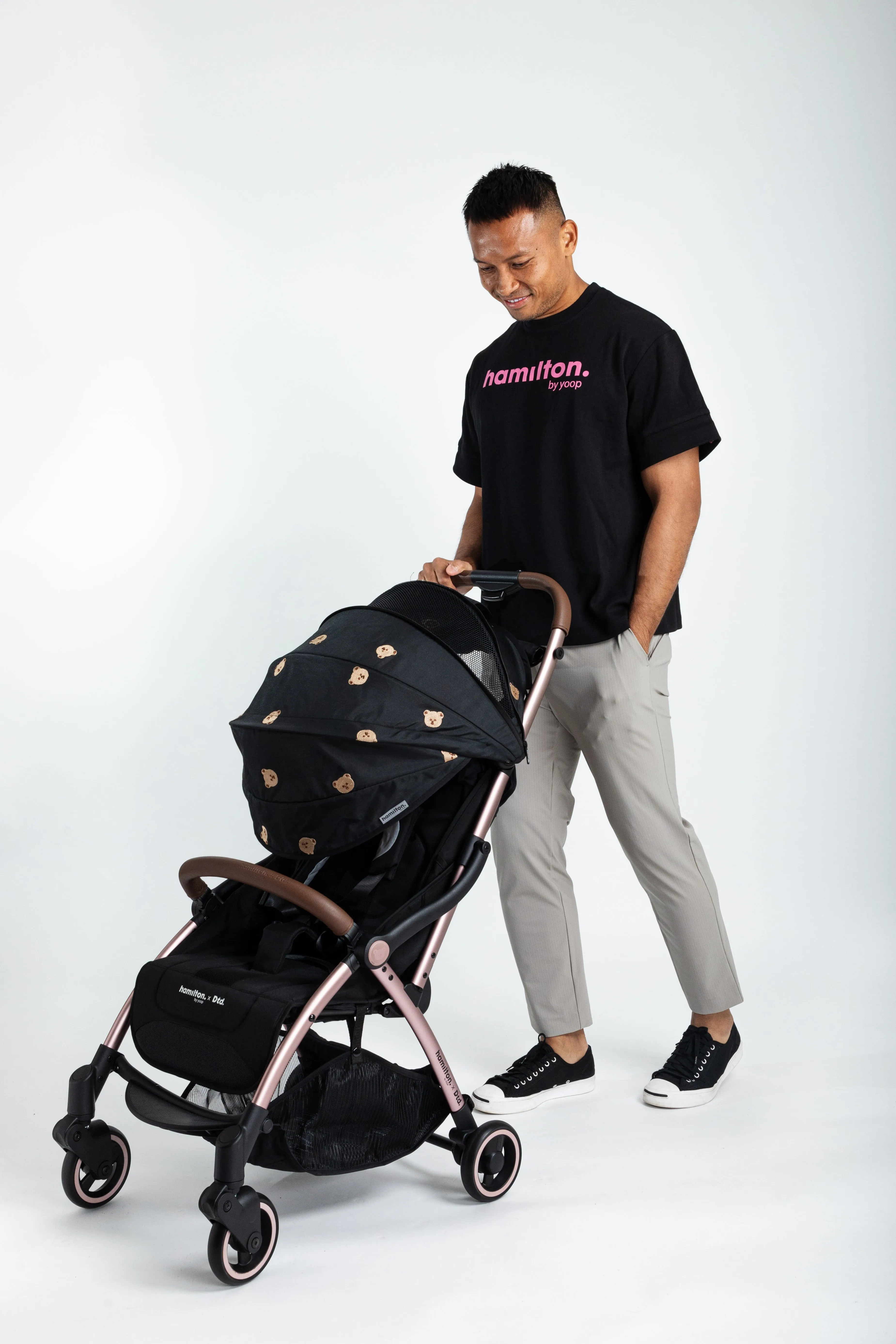 (2 Years Local Warranty)Hamilton X1 Plus x DTD (Bear) MagicFold Stroller - Bundle Pack