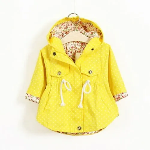 2021 Spring Autumn Girls Windbreaker Coat Jackets Baby Kids Flower