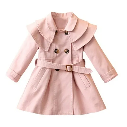 2021 Spring Autumn Girls Windbreaker Coat Jackets Baby Kids Flower