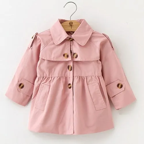 2021 Spring Autumn Girls Windbreaker Coat Jackets Baby Kids Flower