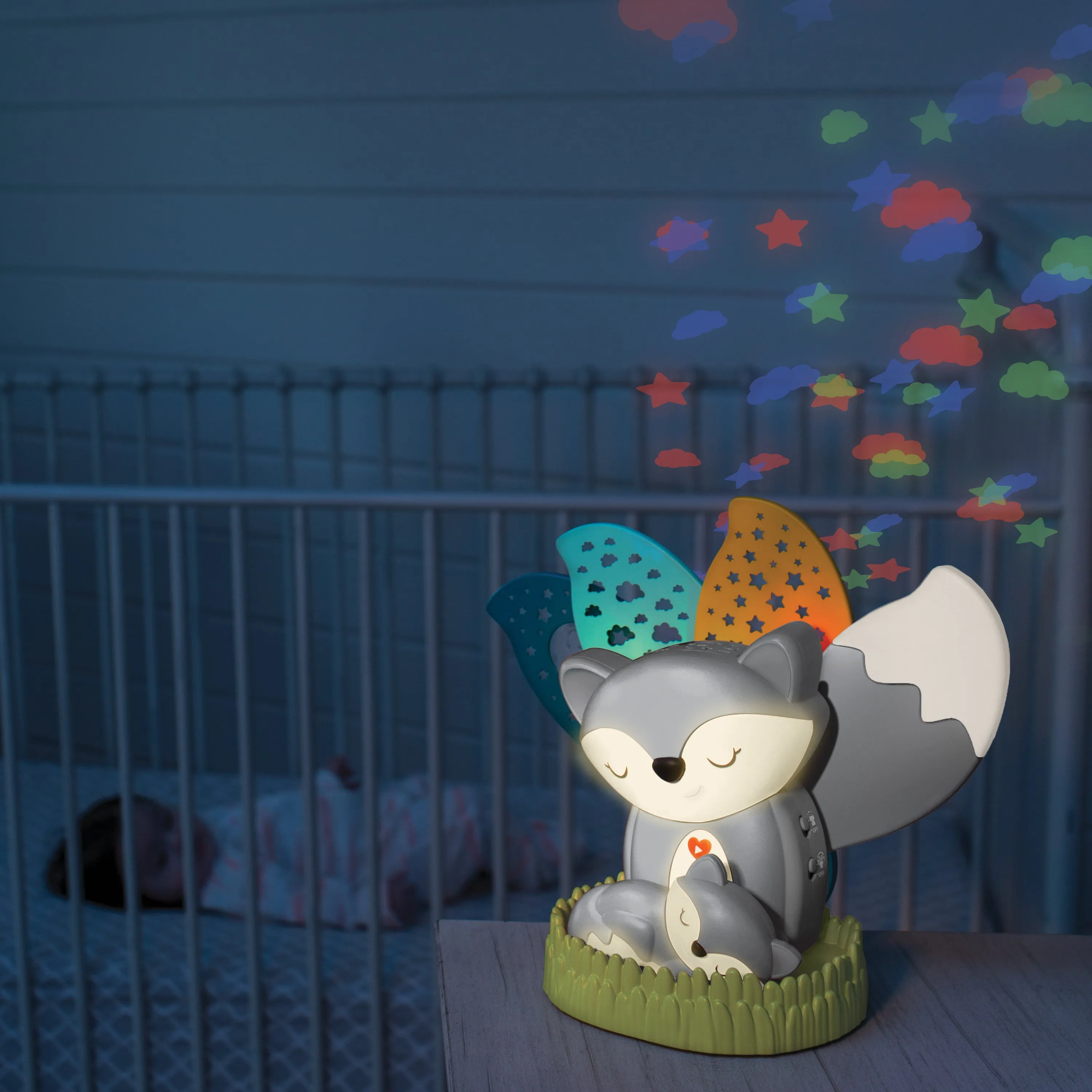 3-in-1 Musical Soother & Night Light Projector - Grey