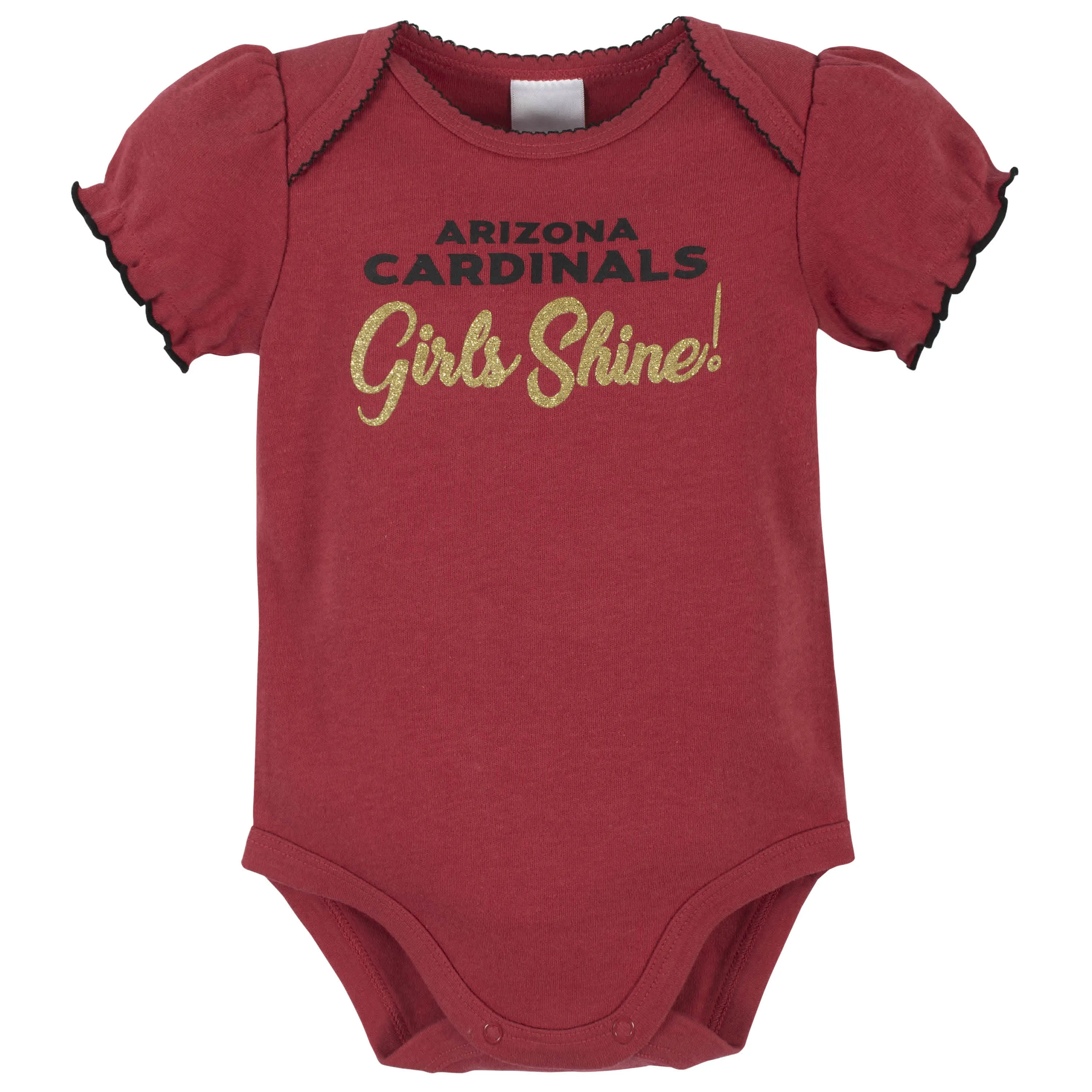 3-Pack Baby Girls Arizona Cardinals Short Sleeve Bodysuits