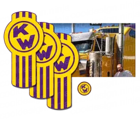 3-Pack Yellow Purple Kenworth Emblem Skins