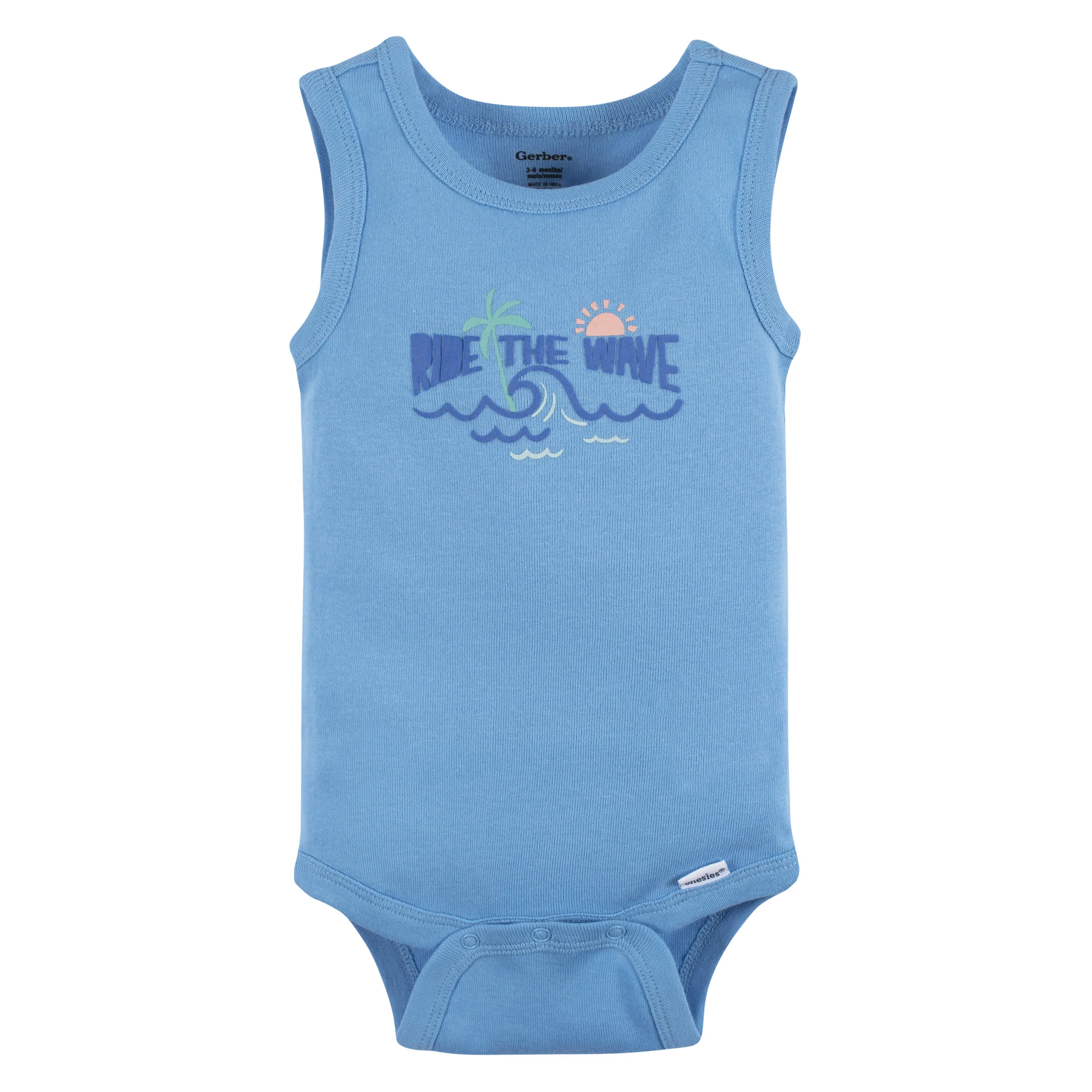 4-Pack Baby Boys Surf Beach Sleeveless Onesies® Bodysuits