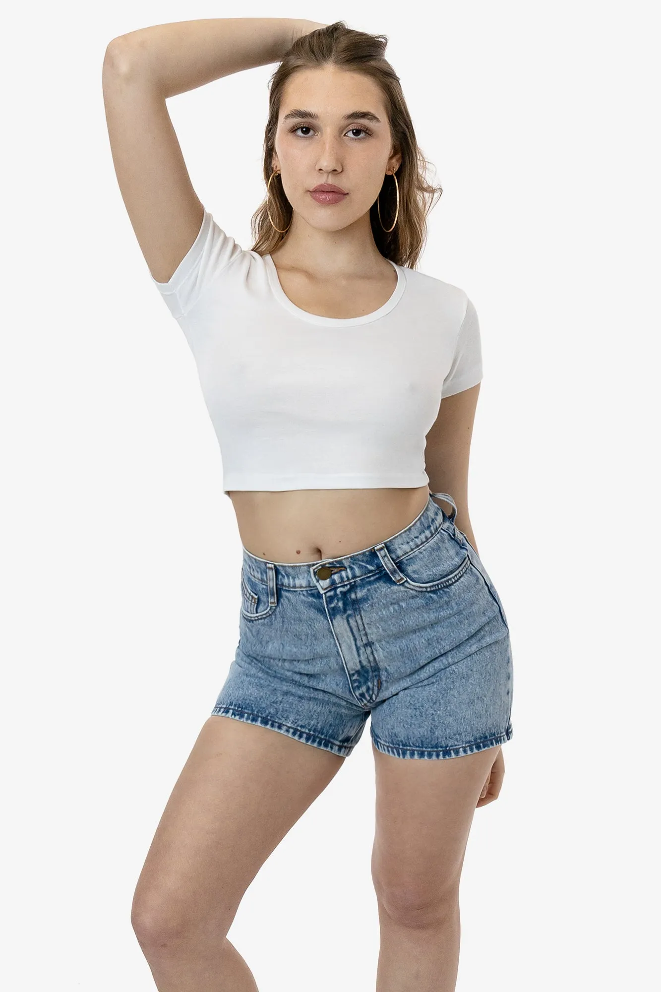 43080 - Baby Rib Scoopneck Crop Top