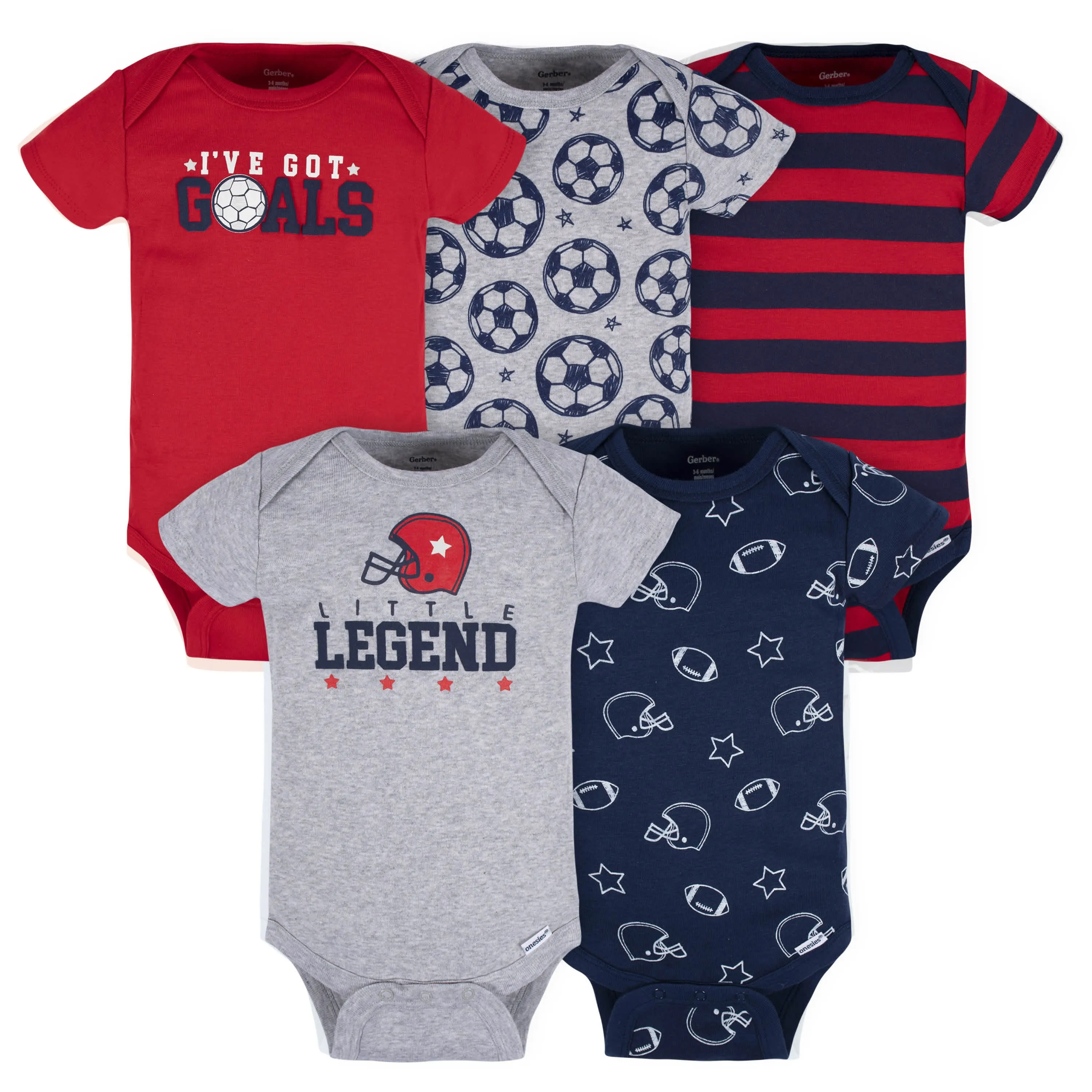 5-Pack Baby Boys All Star Onesies® Bodysuits