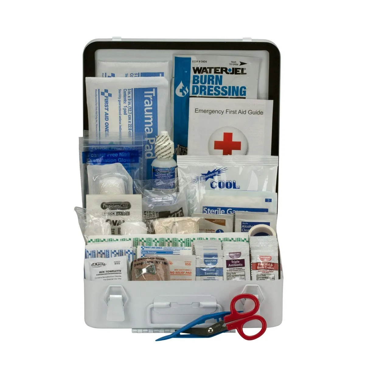 50 Person Bulk Metal First Aid Kit, ANSI Compliant - W-90564