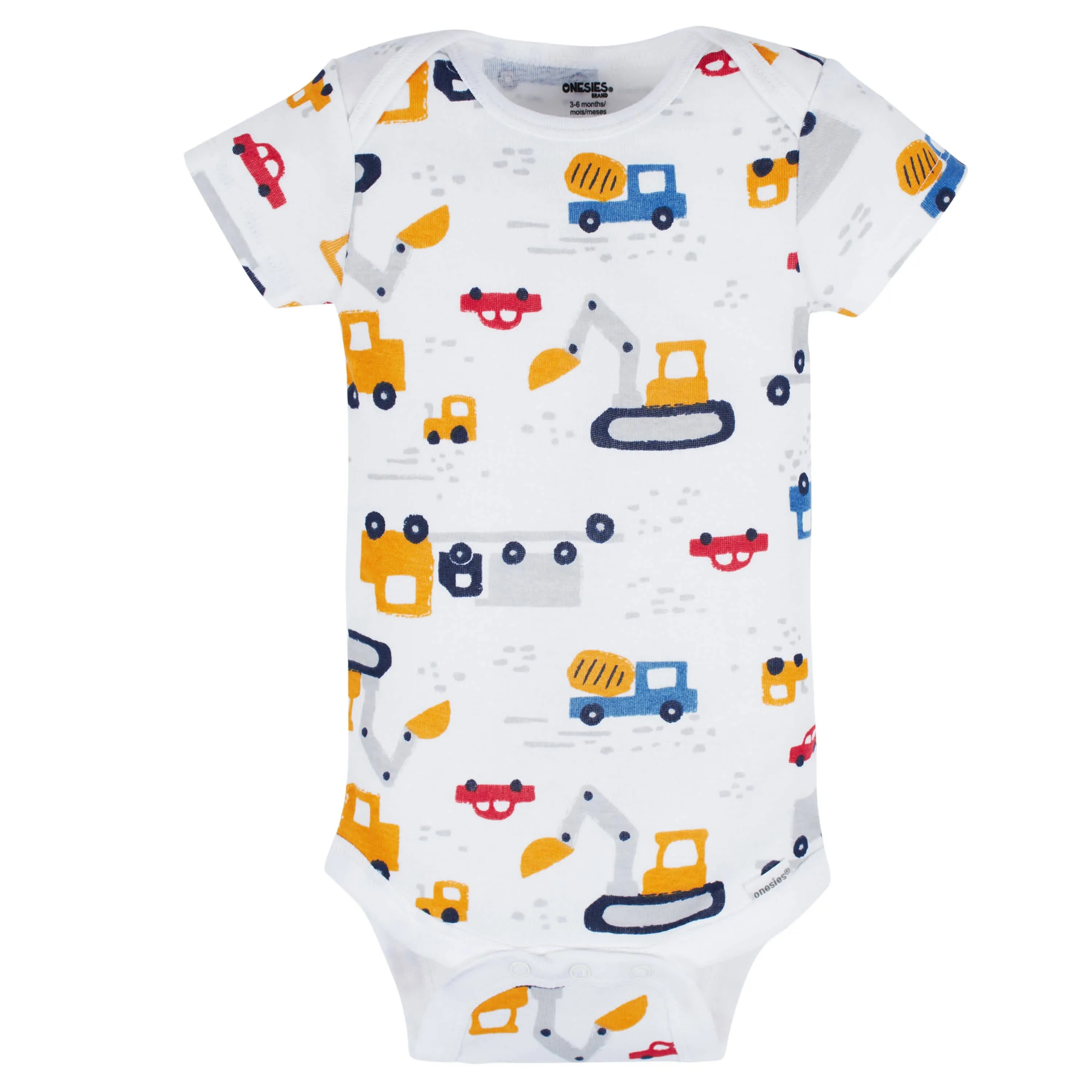 8-Pack Baby Boys Construction Zone Short Sleeve Onesies® Bodysuits