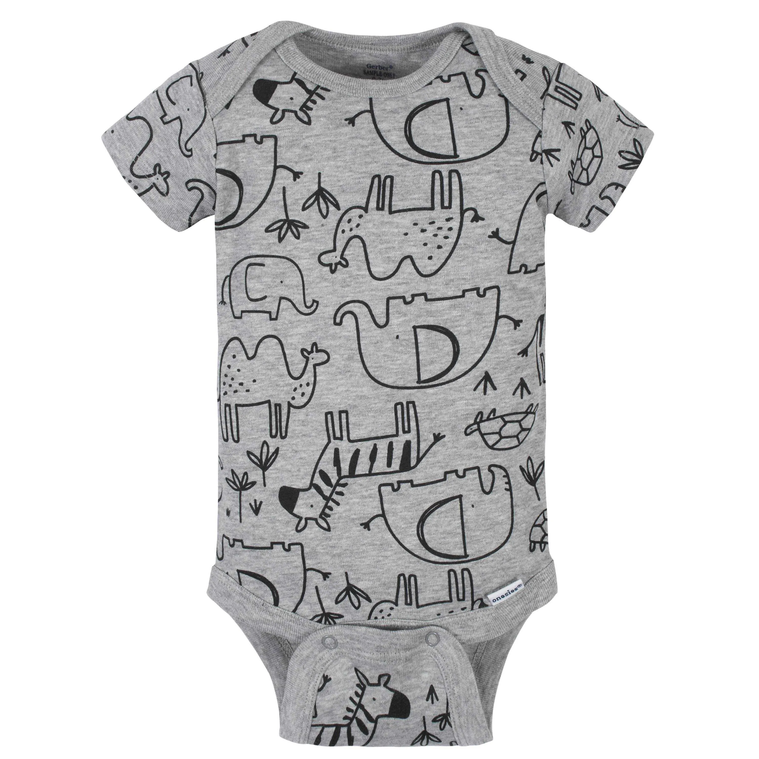 8-Pack Baby Boys Jungle Short Sleeve Onesies® Bodysuits