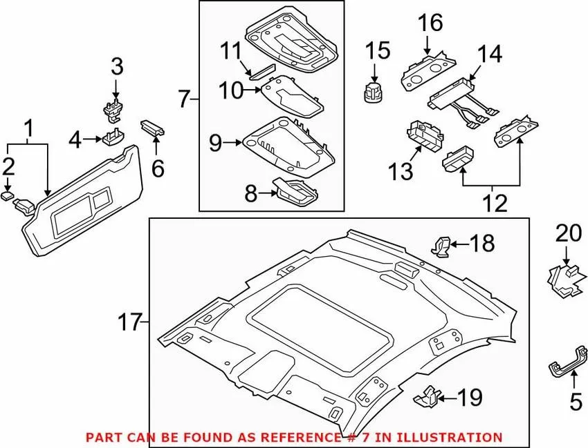 Audi Reading Light 4K0947135SBV2 – Genuine VW/Audi