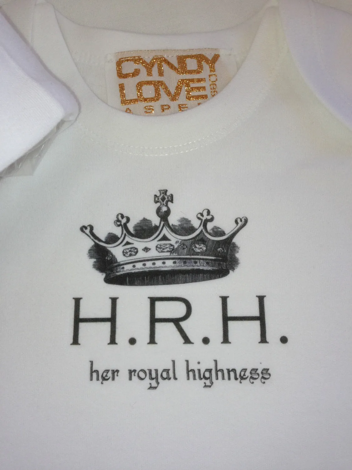 Baby Girl Bodysuit, TShirt for HRH "Her Royal Highness"