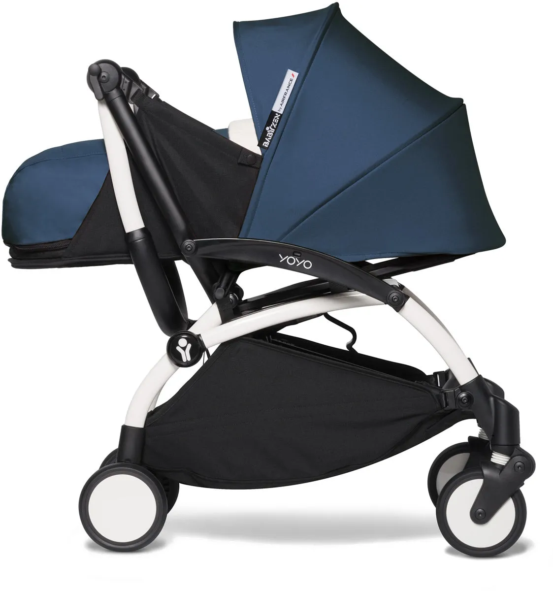 Babyzen YOYO2 Ultra Compact 0  Stroller - White / Air France Blue