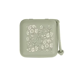 Bibs - Liberty print  sage green dummy case