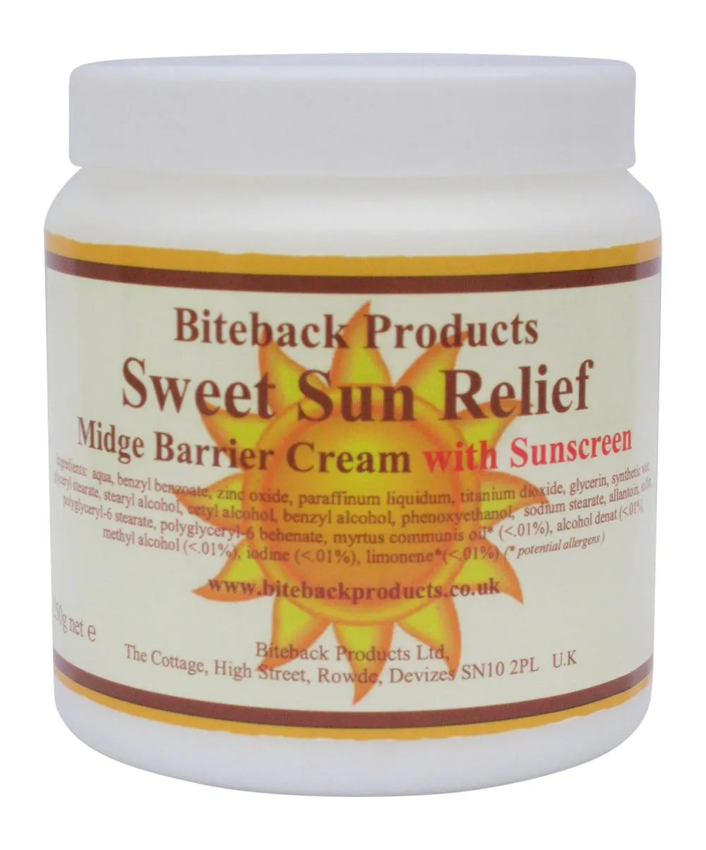 Biteback Horse 'Sweet Sun Relief' Midge Barrier & Sun Protection Cream