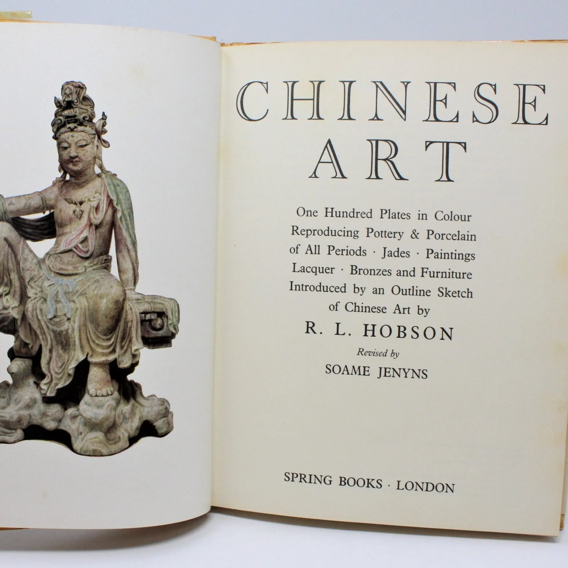 Book, Chinese Art, H L Hobson, Hardcover 1964 Spring Books. London