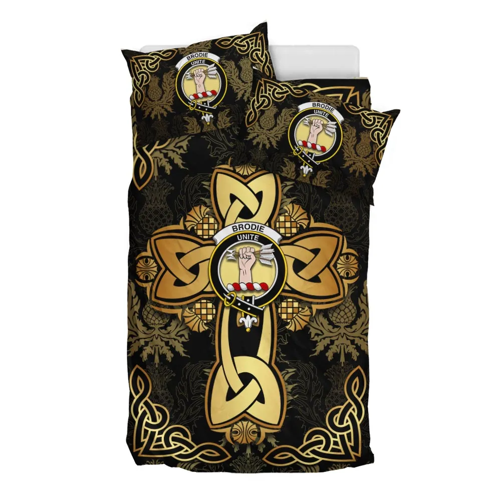 Brodie Clan Bedding Sets Gold Thistle Celtic Style