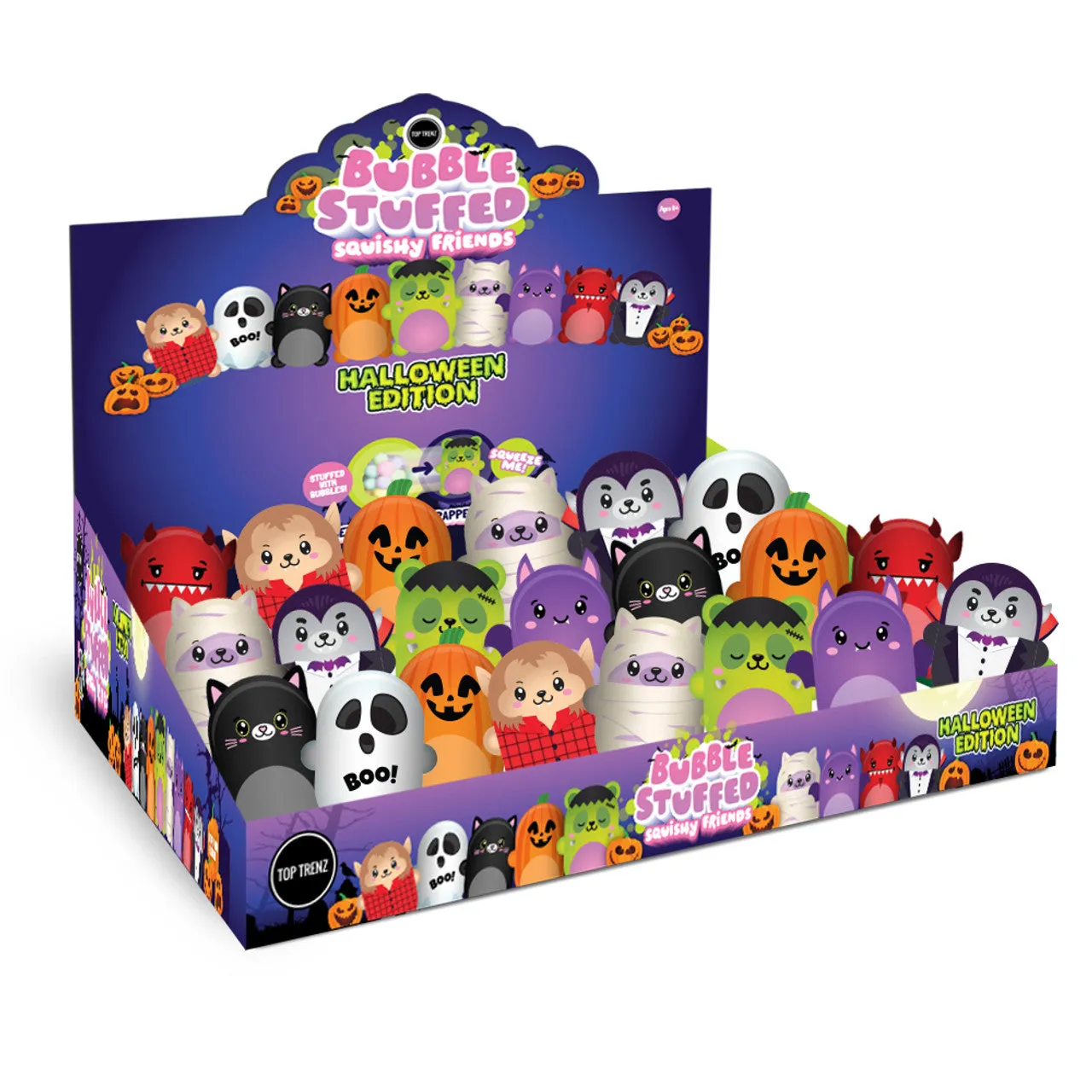 Bubble Stuffed Squishy Friends - Halloween Boo Edition (Random pick-One per order)