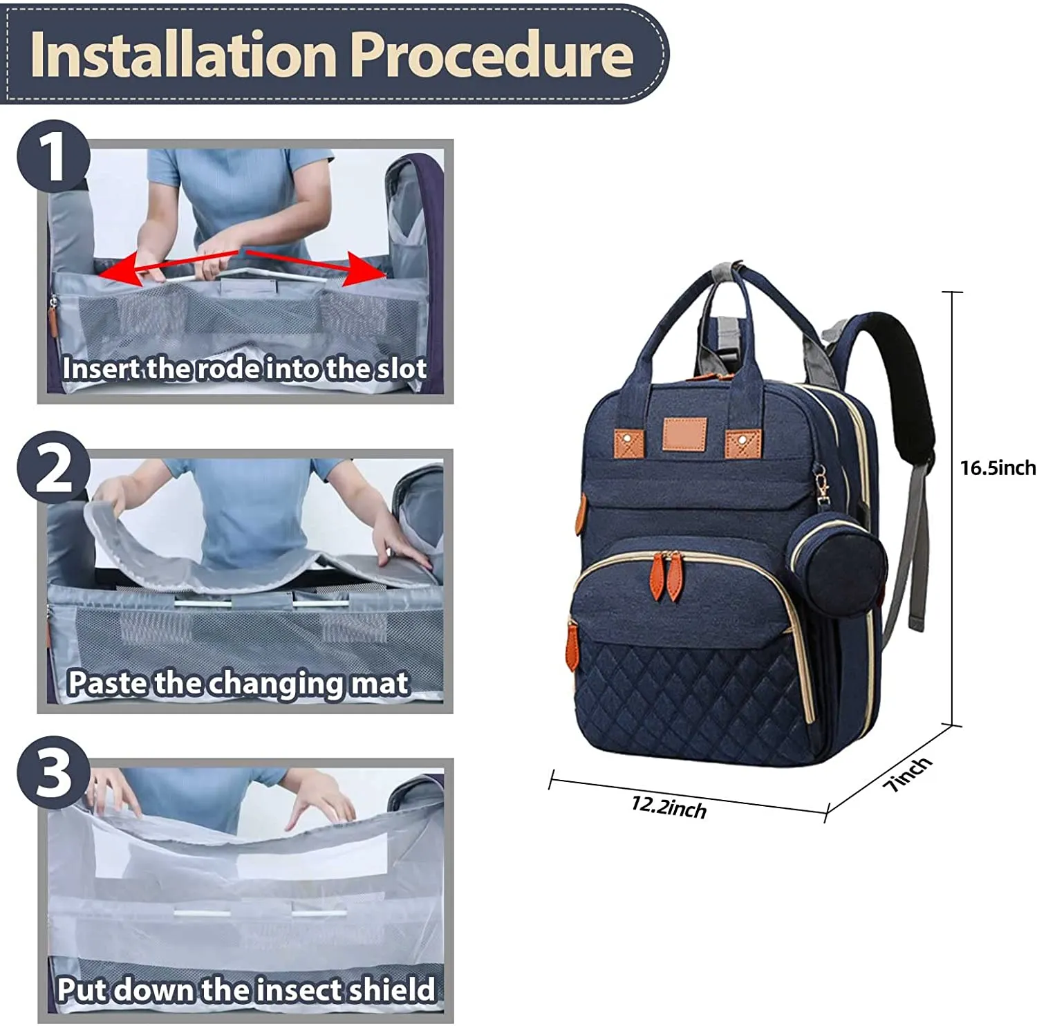 Changing Station Diaper Bag Backpack