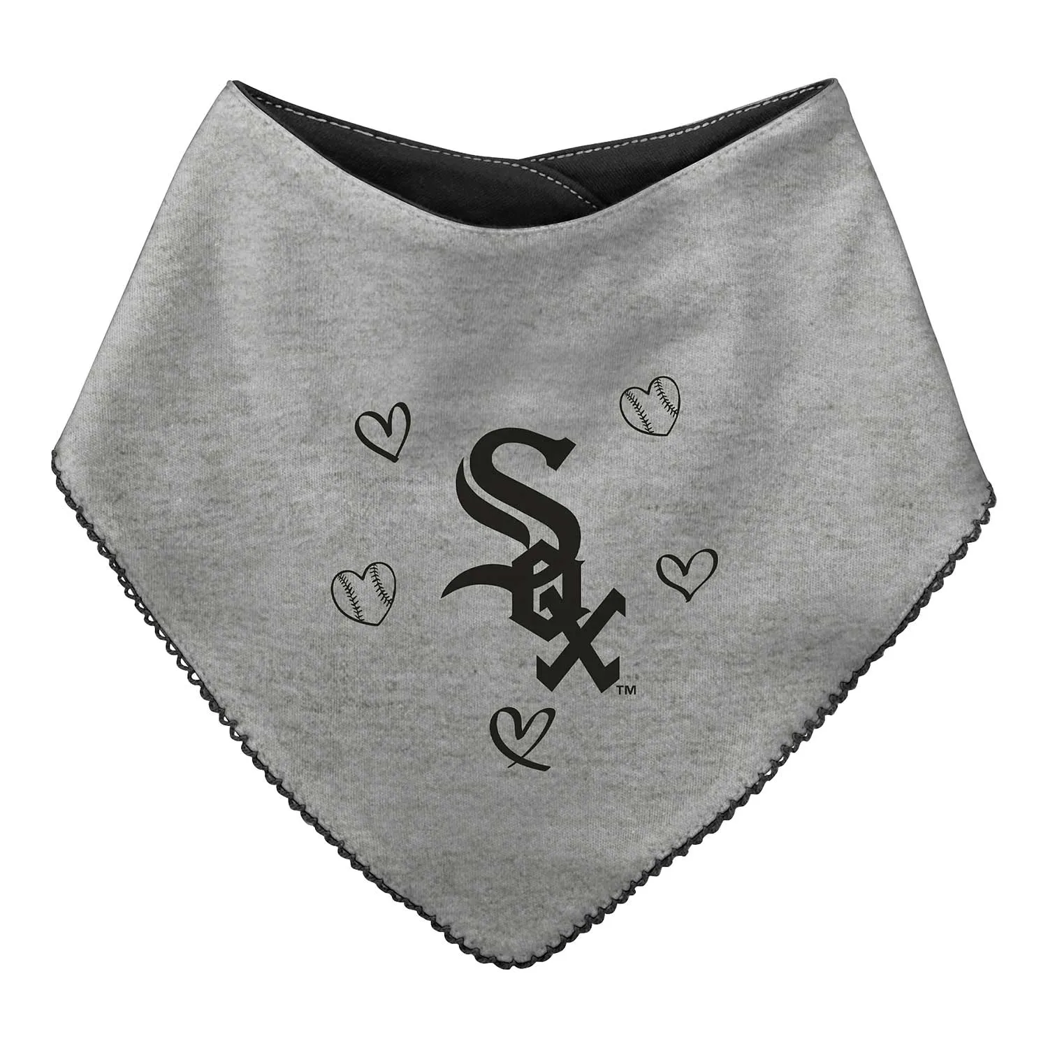 Chicago White Sox Newborn Girls Home Plate Bib Bootie & Creeper Set