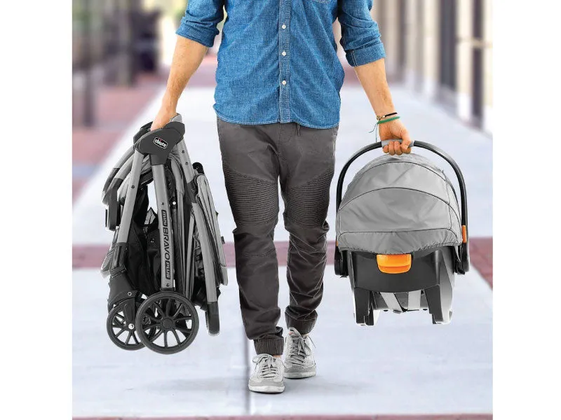 Chicco Mini Bravo Plus Travel System - Slate (6 months till 22.7kg)