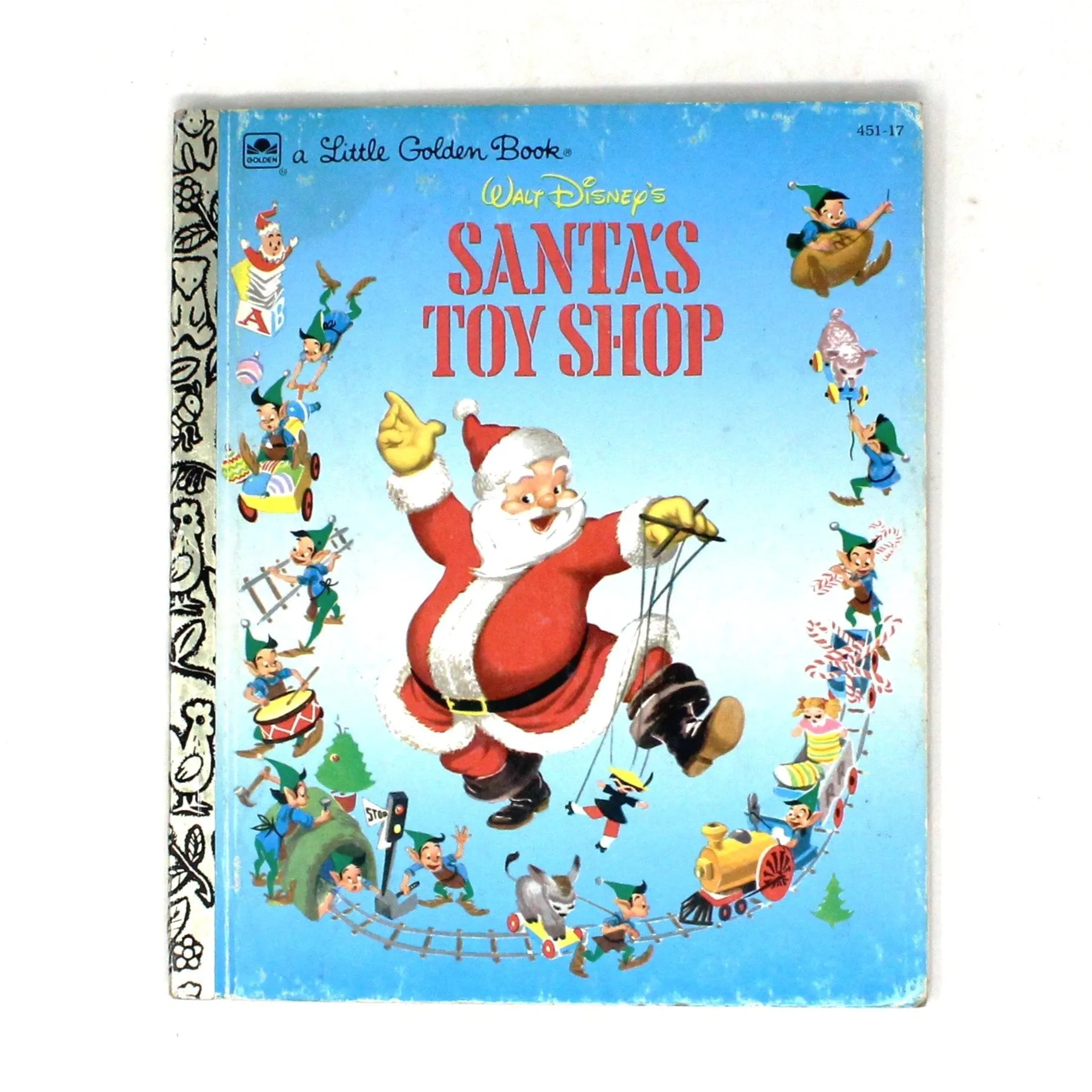 Children's Book, Little Golden Book, Disney's Santa's Toy Shop, Hardcover, Vintage 1992