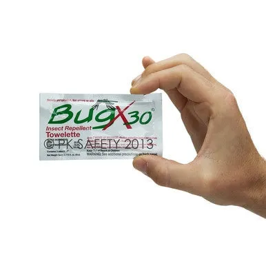 Coretex BugX30 Deet Insect Repellent Towelettes 300/Case 12643