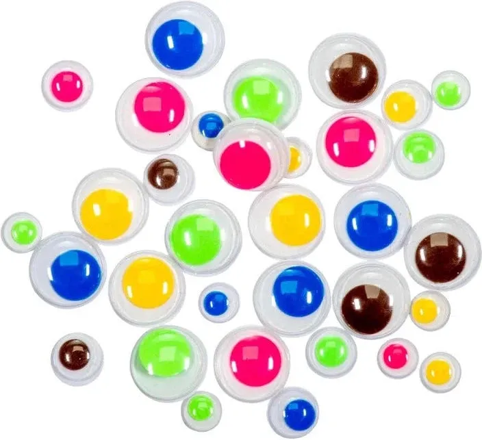 Crafty Bitz Assorted Self Adhesive Googly Eyes - 200