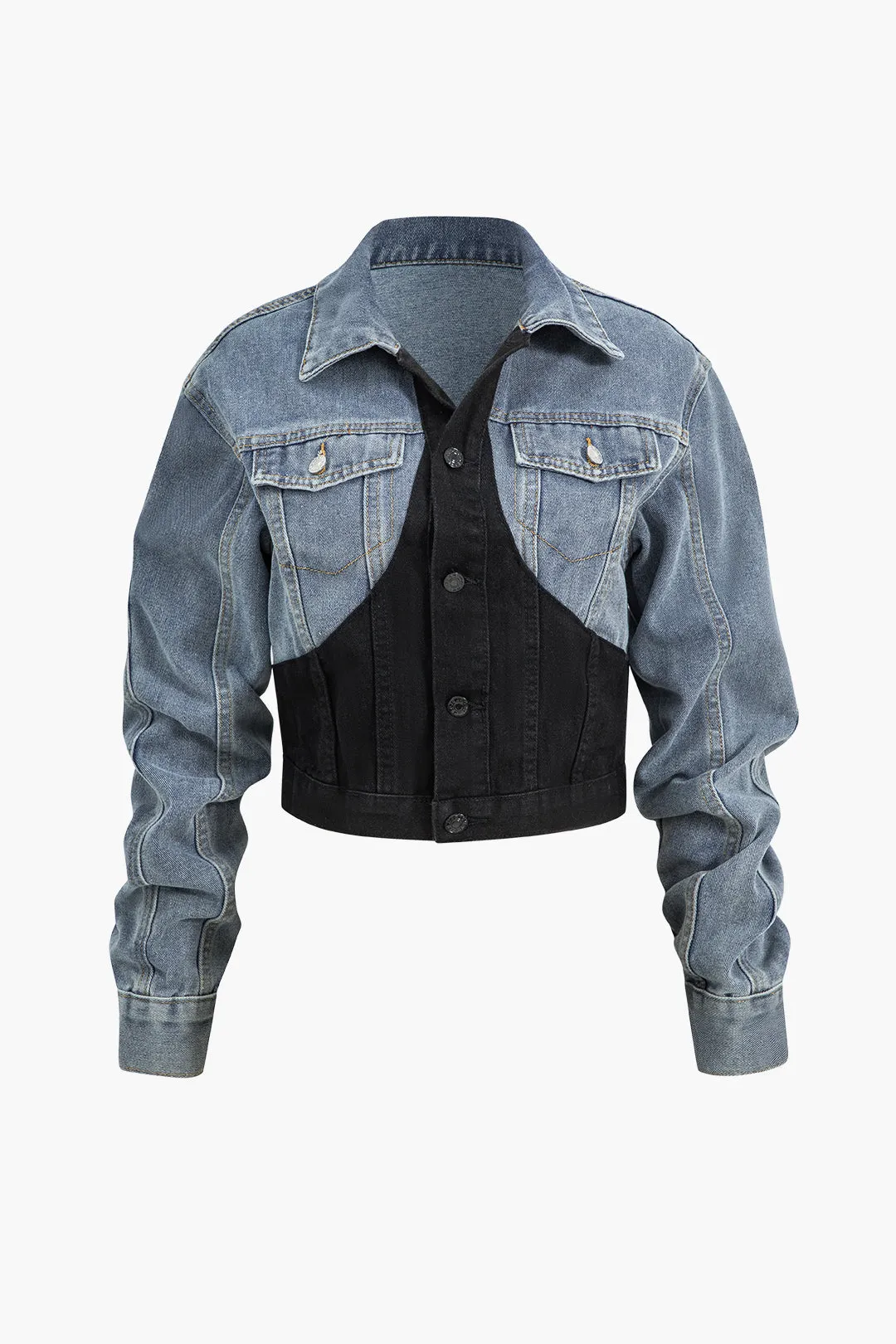 Denim Patchwork Outerwear