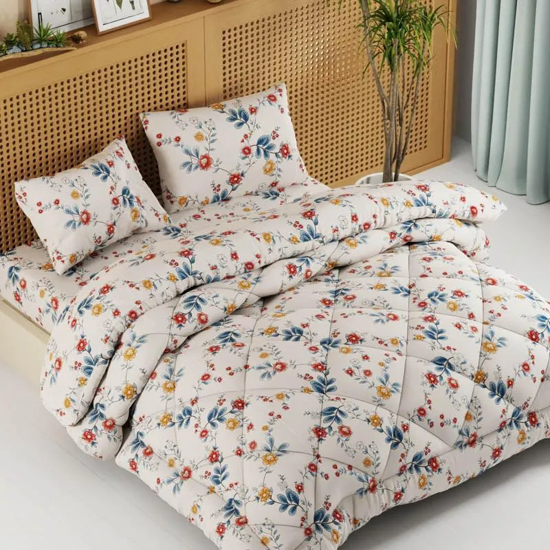 Fana Floral Bedding Set (Ivory) -Four Piece Set