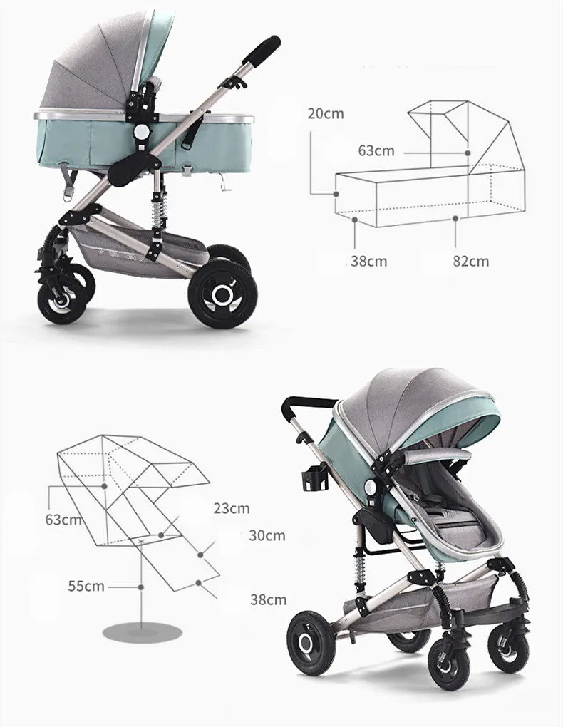 Fashionable And Simple Baby Stroller That Can Sit Or Lie Down And Folds Lightly