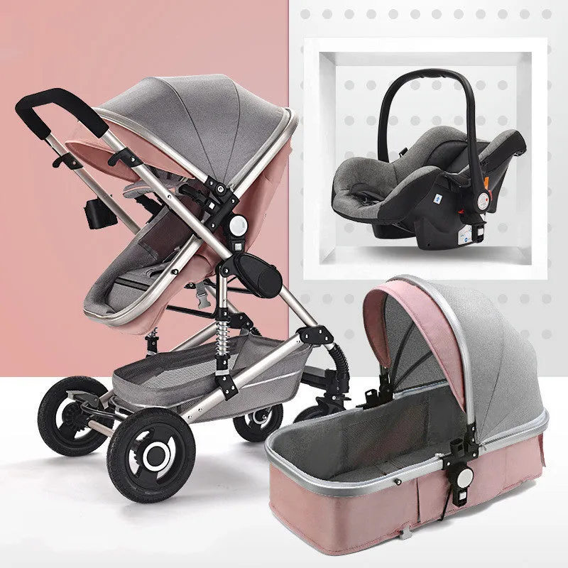 Fashionable And Simple Baby Stroller That Can Sit Or Lie Down And Folds Lightly