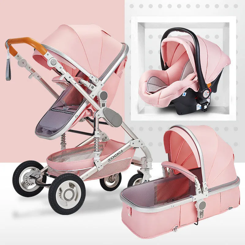 Fashionable And Simple Baby Stroller That Can Sit Or Lie Down And Folds Lightly