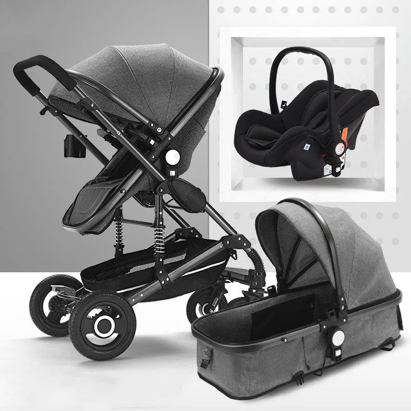 Fashionable And Simple Baby Stroller That Can Sit Or Lie Down And Folds Lightly