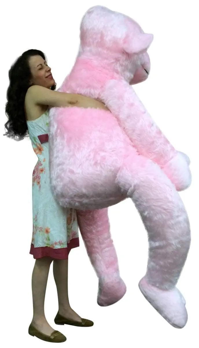 Giant Stuffed 6 Foot Pink Gorilla 72 Inch Soft Huge Plush Monkey Made