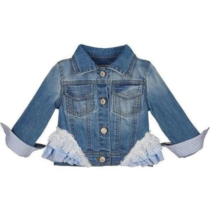 Girls Frill Denim Jacket