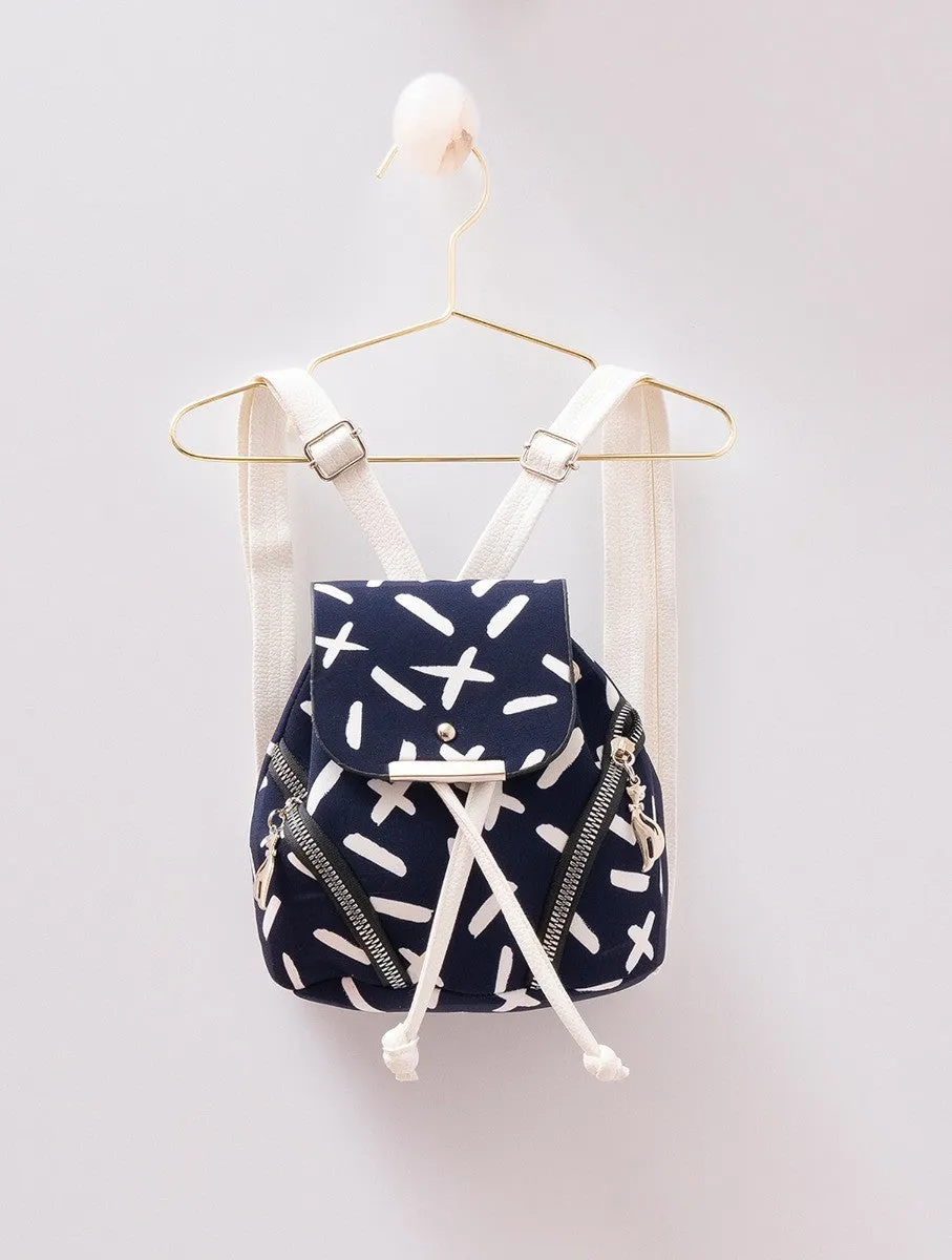 Girls Summer Navy & White Set - MIALIA - White - Navy Blue