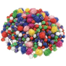 Glitter Pom Poms / 300-pc.