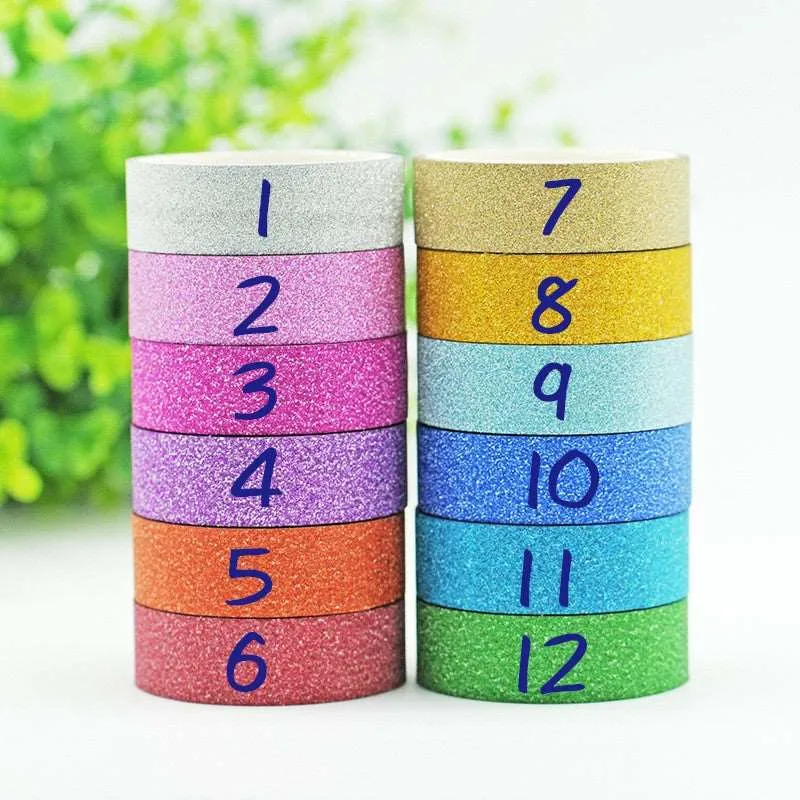 Glitter tape rolls Decorative Craft Tape 10 rolls