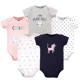 Hudson Baby Cotton Bodysuits, Cat