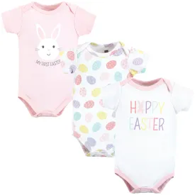 Hudson Baby Cotton Bodysuits, Happy Easter