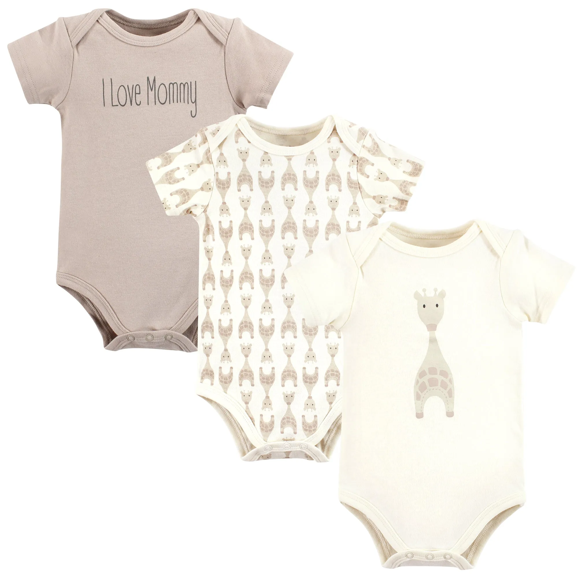 Hudson Baby Cotton Bodysuits, Modern Giraffe