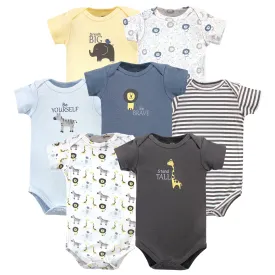 Hudson Baby Cotton Bodysuits, Safari