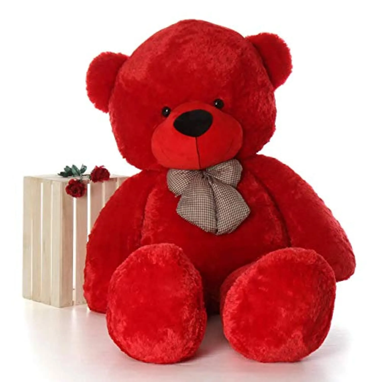 Hug N Feel 3Feet Red Giant Teddy Bear Soft, Plush, and Cuddly Stuffed Animal for Kids, Birthdays, Anniversaries, Valentine's Day, and Special Occasions Large Huggable