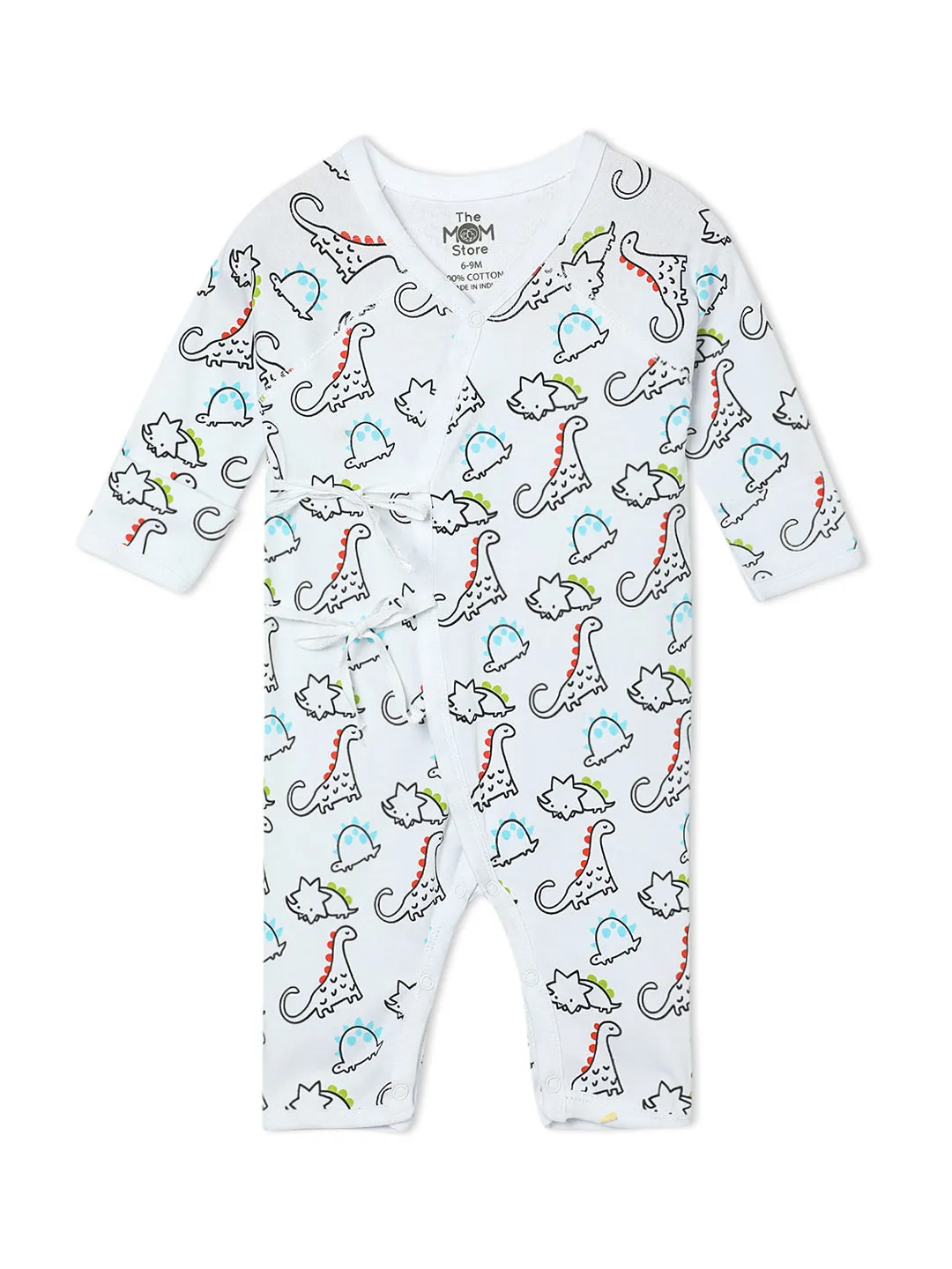 Jabla Infant Romper Combo Of 3: Dinos On The Round- Foxier Than The Fox-Jungle Elephant