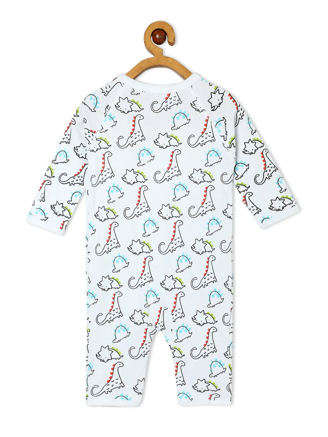 Jabla Infant Romper Combo Of 3: Dinos On The Round- Foxier Than The Fox-Jungle Elephant