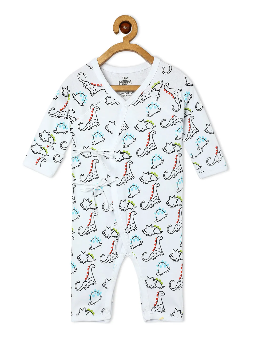 Jabla Infant Romper Combo Of 3: Dinos On The Round- Foxier Than The Fox-Jungle Elephant