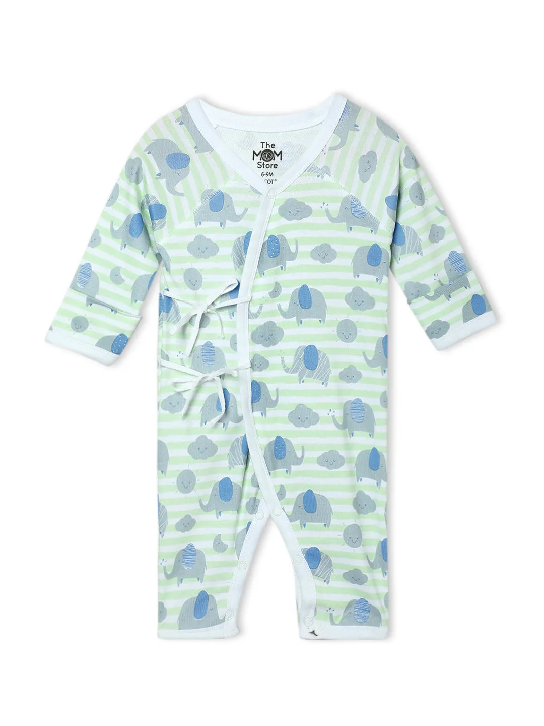 Jabla Infant Romper Combo Of 3: Dinos On The Round- Foxier Than The Fox-Jungle Elephant